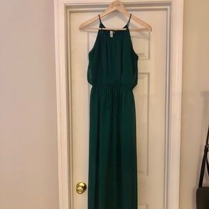 Emerald green maxi dress